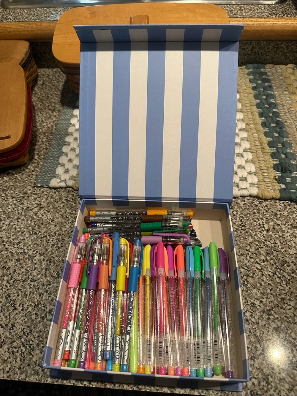 56 Piece Gel Pen Bundle with Decorative Magnetic Closure Box